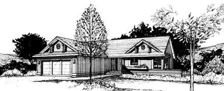 One-Story Elevation of Plan 51047