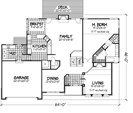 House Plan 51064 First Level Plan