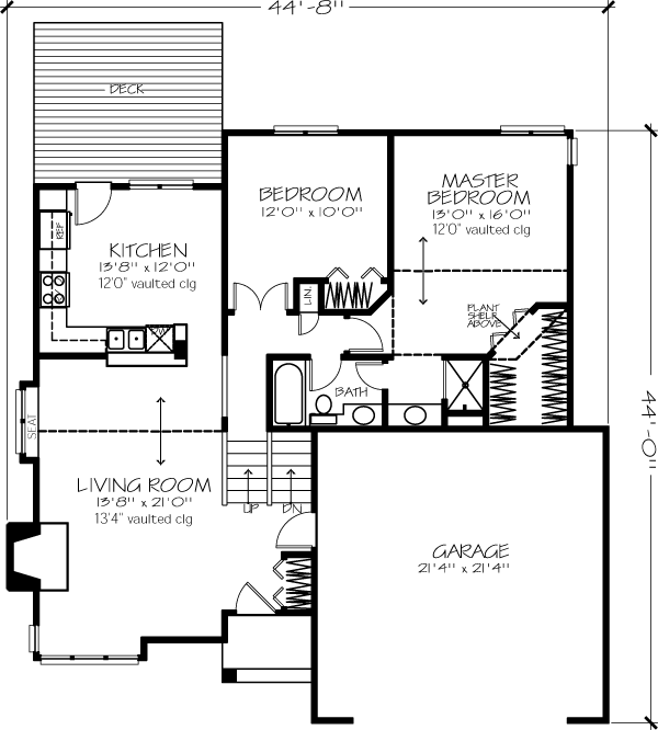 One-Story Level One of Plan 51080