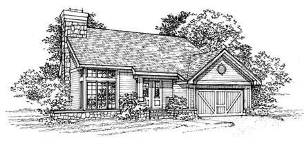 Country Elevation of Plan 51087