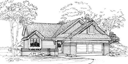 One-Story Elevation of Plan 51090