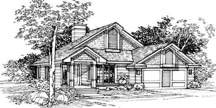 Country Narrow Lot Elevation of Plan 51098