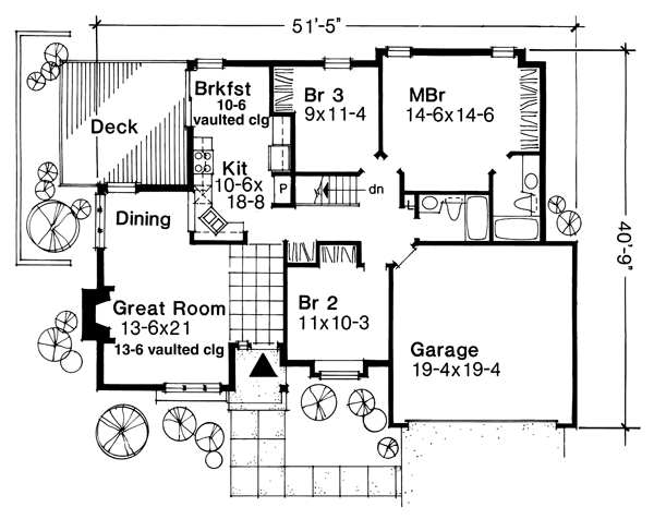 One-Story Level One of Plan 51103