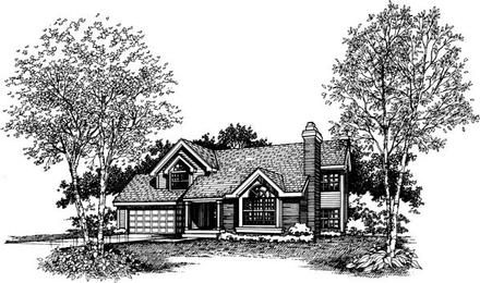 Country Elevation of Plan 51121