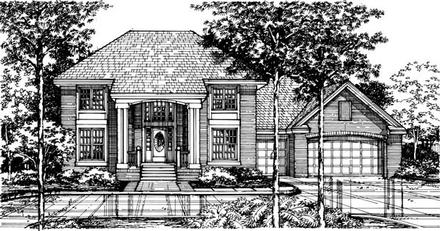 Colonial Elevation of Plan 51130