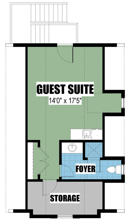 House Plan 51212 Second Level Plan