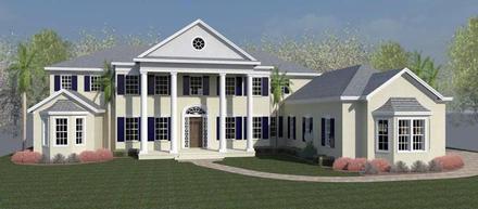 Colonial Florida Southern Traditional Elevation of Plan 51218