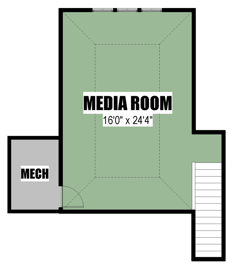 Coastal Country Farmhouse Florida Ranch Southern Traditional Level Two of Plan 51219