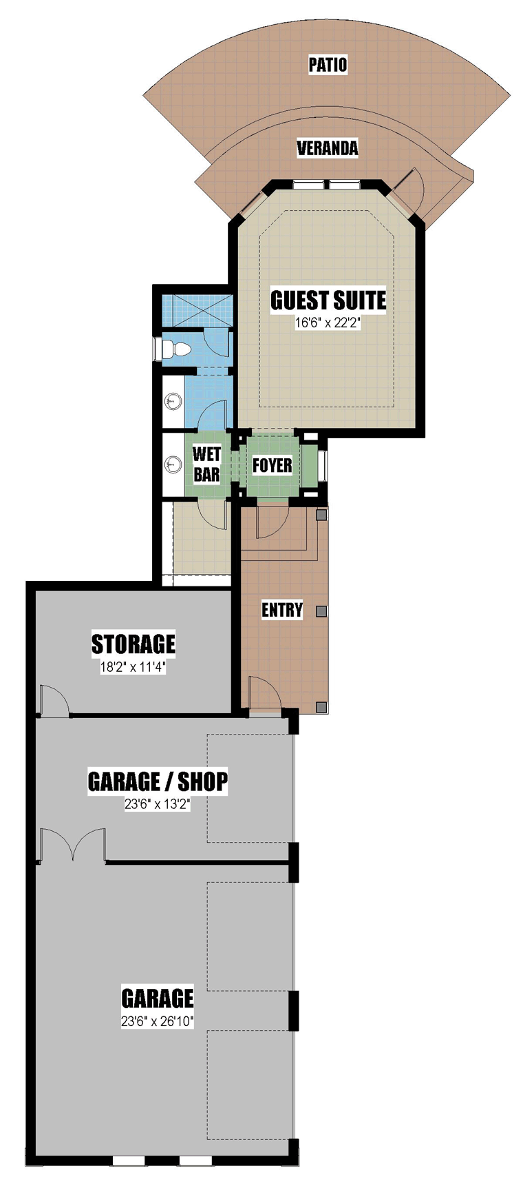 Garage Plan 51223 - 3 Car Garage Apartment Level One