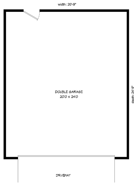 Garage Plan 51403 - 2 Car Garage First Level Plan