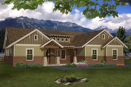 Craftsman Elevation of Plan 51417