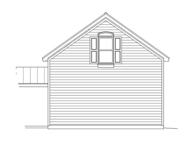 Traditional Rear Elevation of Plan 51420
