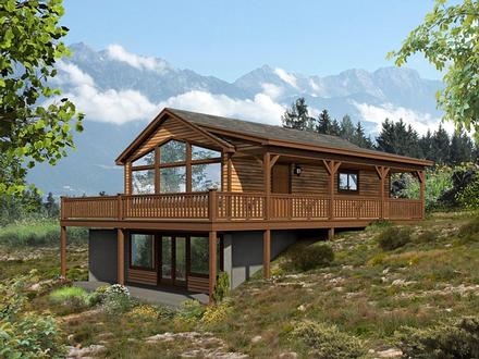 Cabin Contemporary Country Elevation of Plan 51426
