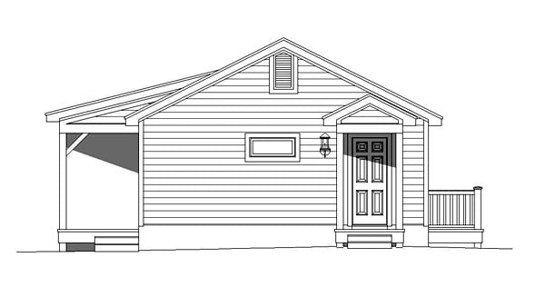 Cabin Contemporary Country Rear Elevation of Plan 51427