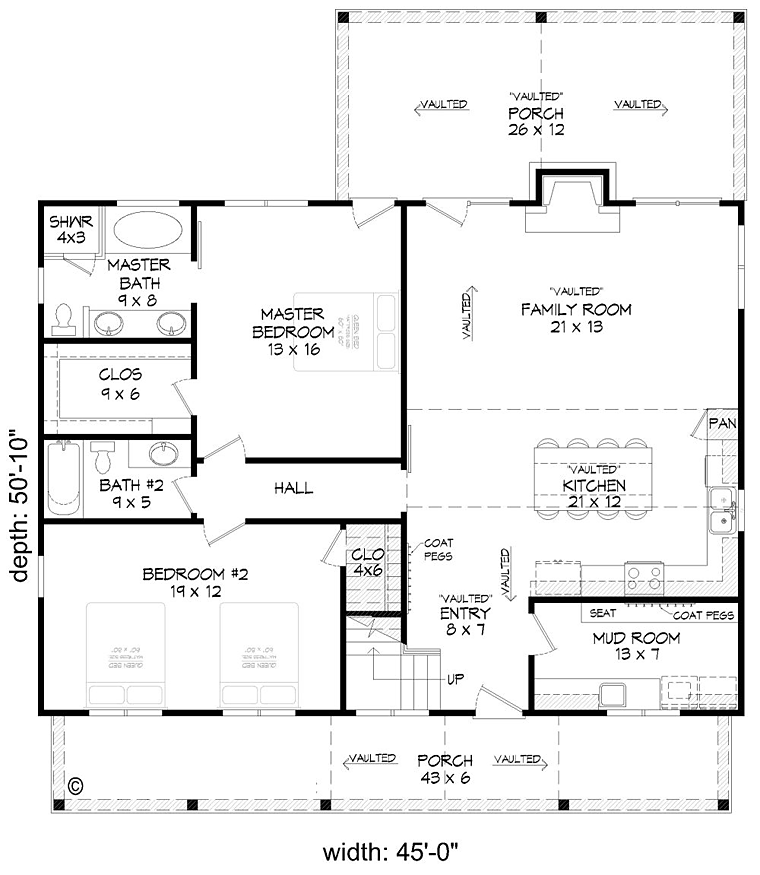 Country Traditional Level One of Plan 51430