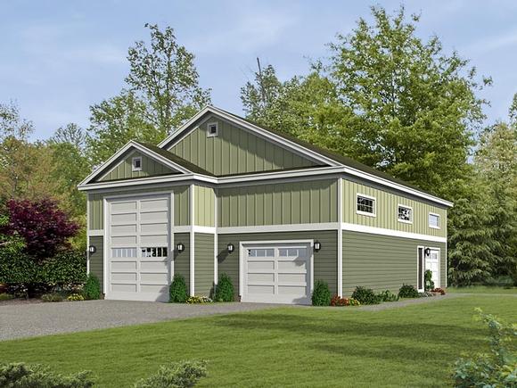 Garage Plan 51431 - 3 Car Garage Elevation