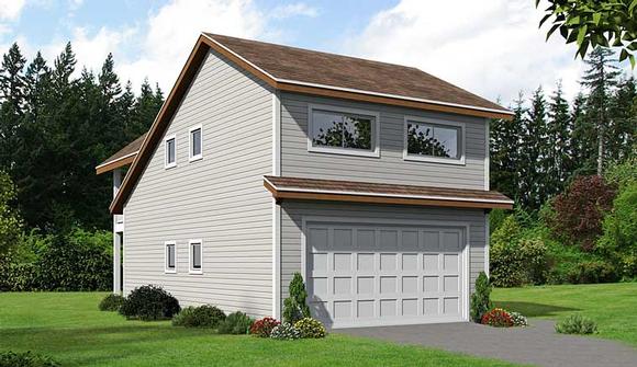 Garage Plan 51449 - 2 Car Garage Apartment Elevation