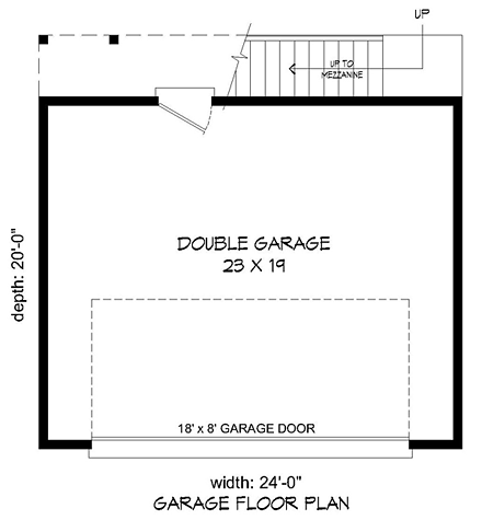 Garage Plan 51450 - 2 Car Garage Apartment First Level Plan