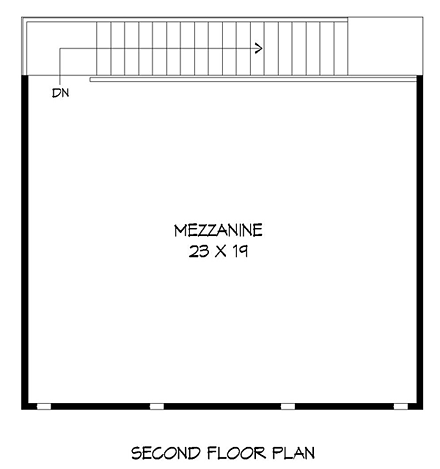 Garage Plan 51450 - 2 Car Garage Apartment Second Level Plan