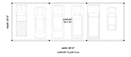 6 Car Garage Plan 51453 First Level Plan
