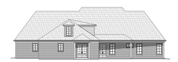 European Southern Rear Elevation of Plan 51468