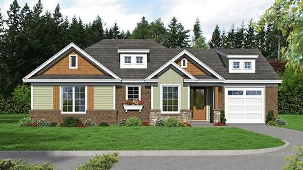 Country Craftsman Traditional Elevation of Plan 51470