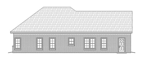 Cottage Country Craftsman Traditional Rear Elevation of Plan 51474