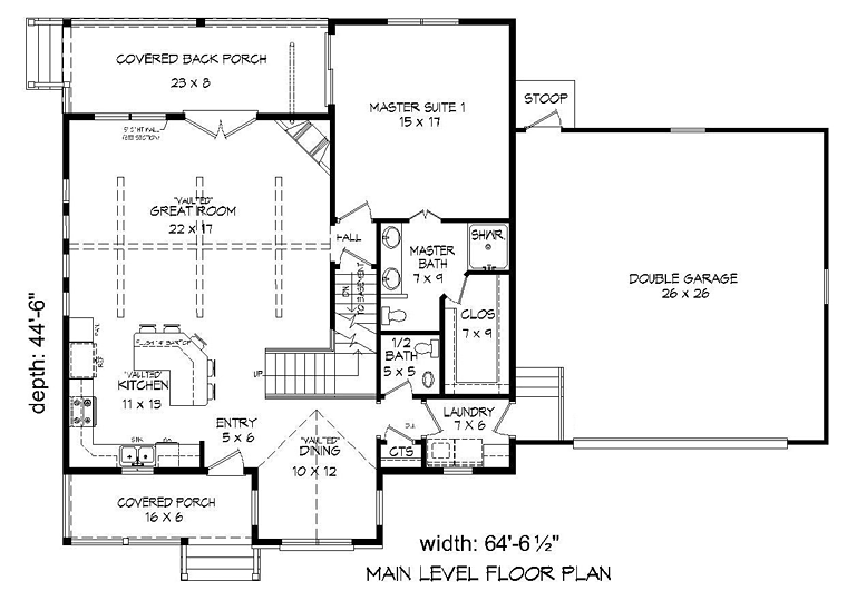 Country Ranch Southern Level One of Plan 51486