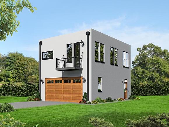 Garage Plan 51489 - 2 Car Garage Apartment Elevation