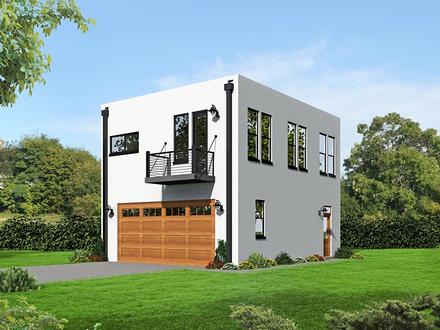 Contemporary Modern Elevation of Plan 51493