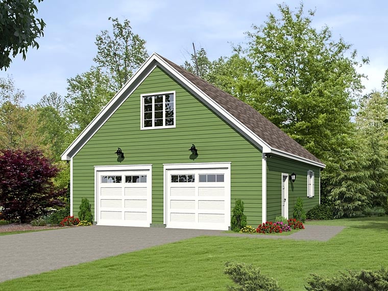 Plan 51495 | Traditional Style 4 Car Garage