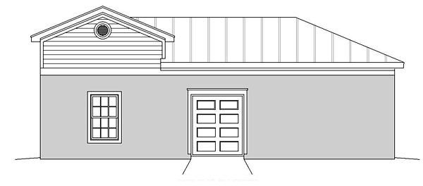 Traditional Rear Elevation of Plan 51498