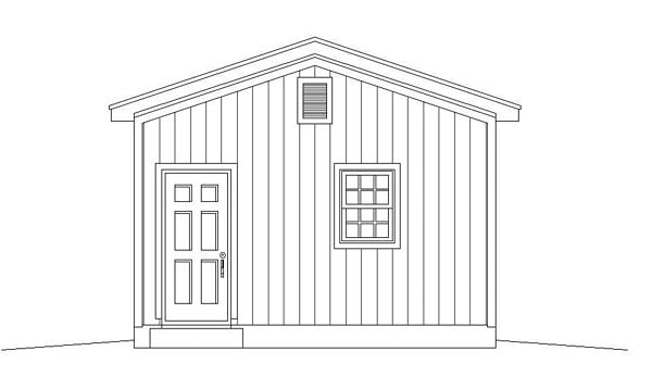 Traditional Rear Elevation of Plan 51502