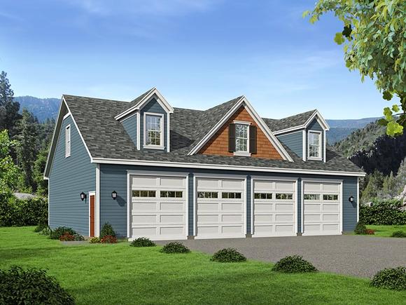 Garage Plan 51505 - 4 Car Garage Elevation