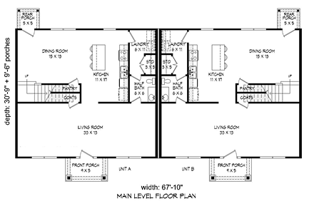 Multi-Family Plan 51508 First Level Plan