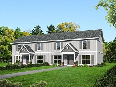 Multi-Family Plan 51508 Elevation