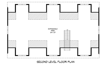 Garage Plan 51518 - 4 Car Garage Apartment Second Level Plan