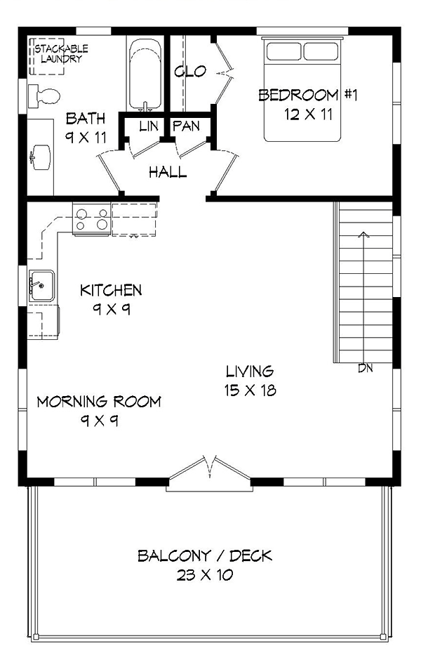 Contemporary Modern Level Two of Plan 51521