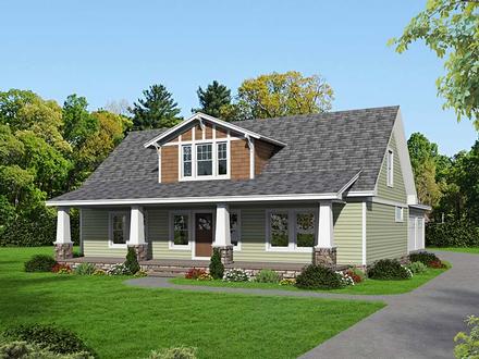 Cottage Country Craftsman Elevation of Plan 51527