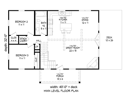 House Plan 51531 First Level Plan