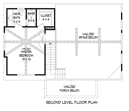 House Plan 51531 Second Level Plan