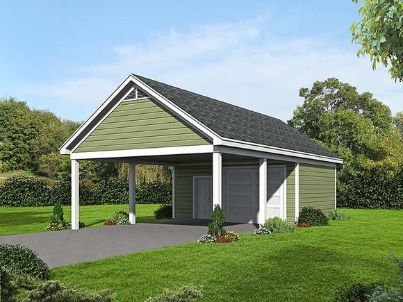 Garage Plan 51536 - 2 Car Garage Elevation