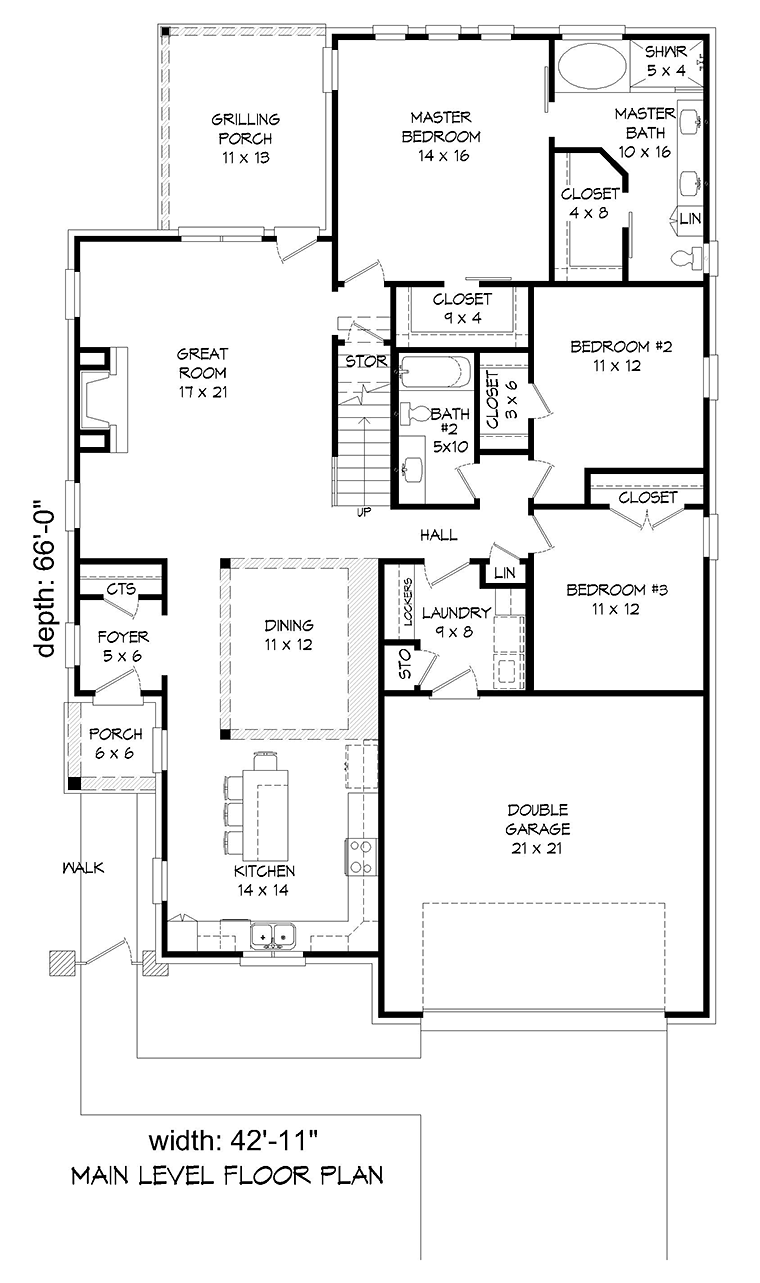 Southern Traditional Level One of Plan 51540