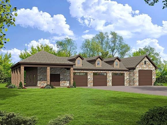 Garage Plan 51541 - 6 Car Garage Elevation