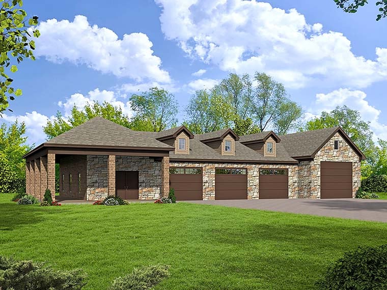  Garage  Plan  51541 6  Car  Garage 