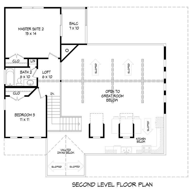 Cabin Country Southern Traditional Level Two of Plan 51542