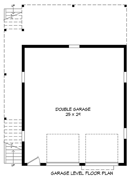 Garage-Living Plan 51545 First Level Plan