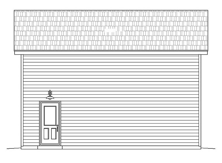 Contemporary Rear Elevation of Plan 51546