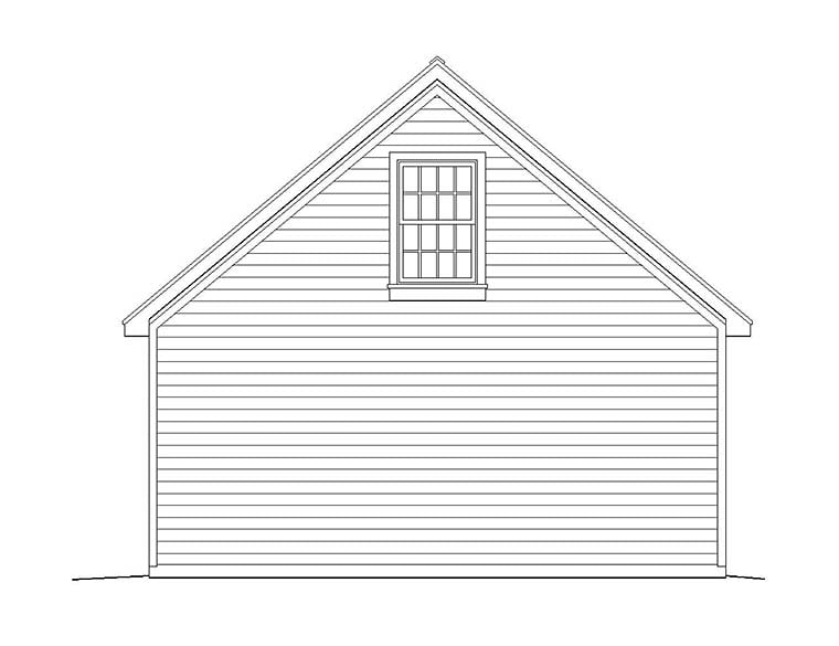 Traditional Rear Elevation of Plan 51558