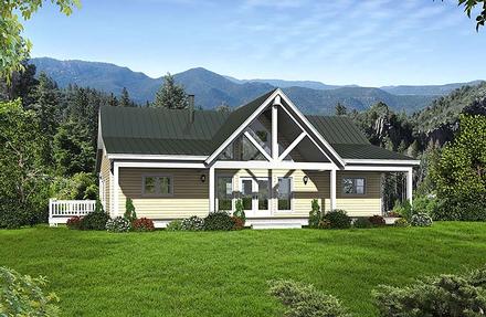 Contemporary Country Southern Traditional Elevation of Plan 51567